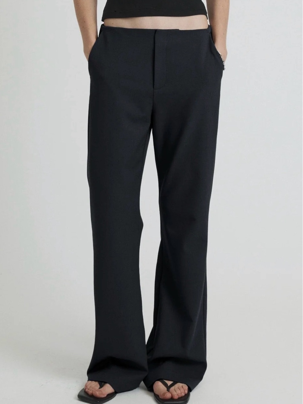 Era Jordan Black Straight-Leg Pants